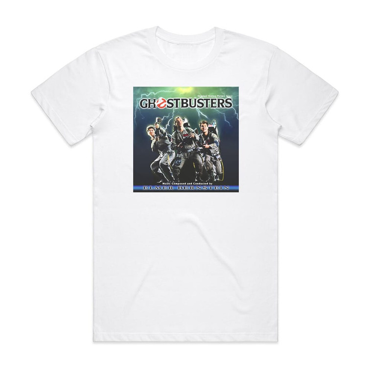 Elmer Bernstein Ghostbusters Album Cover T-Shirt White