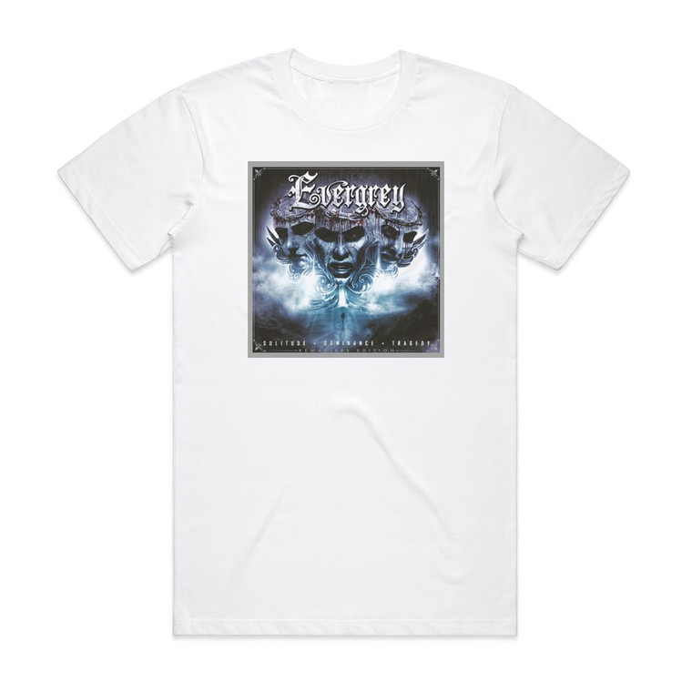 Evergrey Solitude Dominance Tragedy Album Cover T-Shirt White