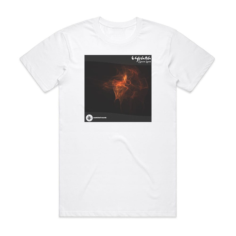 Eguana Space Lines Album Cover T-Shirt White