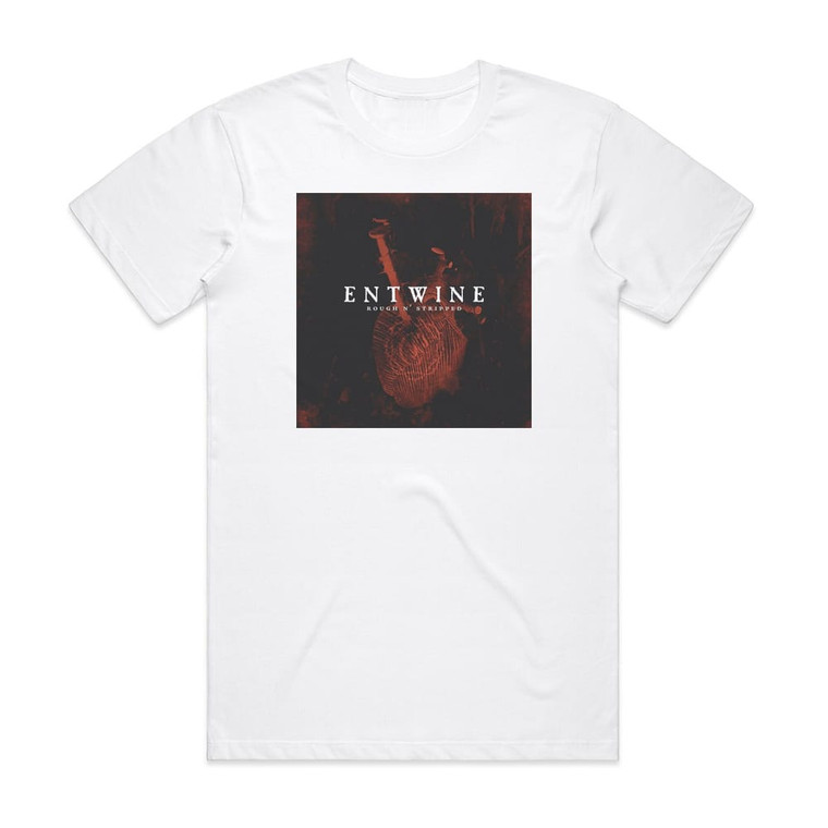 Entwine Rough N Stripped Album Cover T-Shirt White