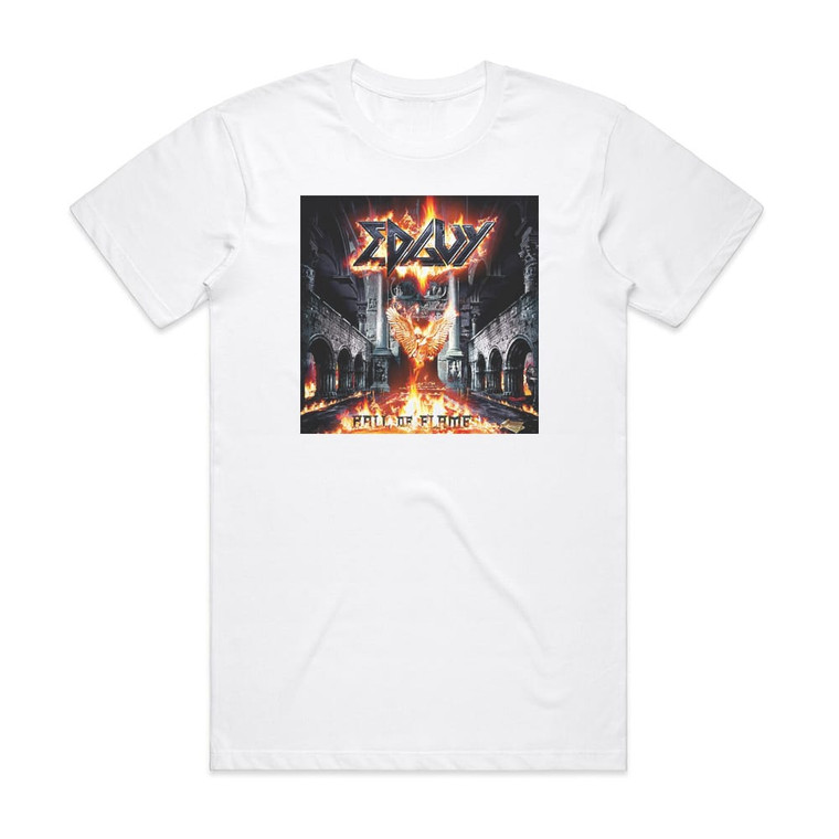 Edguy Hall Of Flames Album Cover T-Shirt White