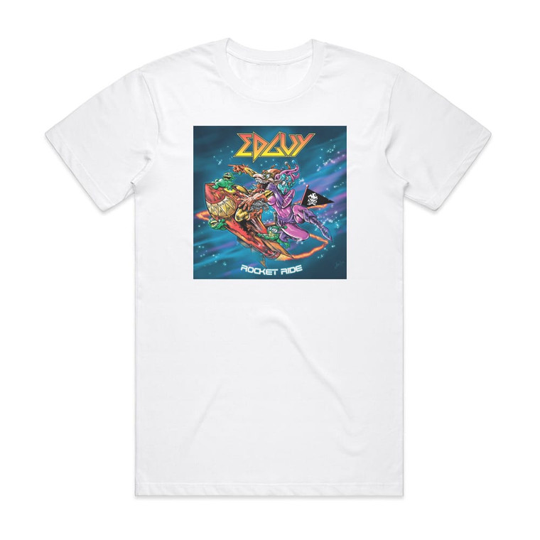 Edguy Rocket Ride Album Cover T-Shirt White