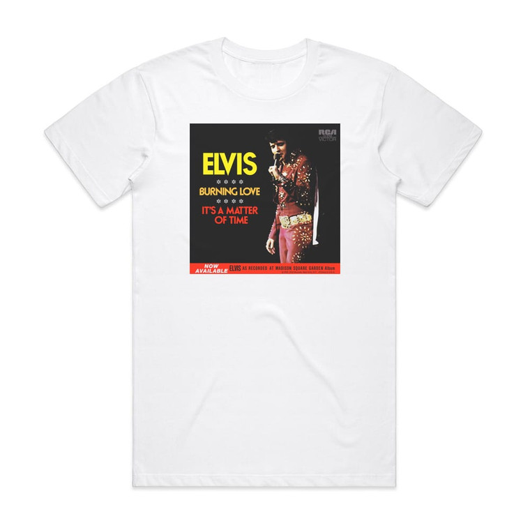 Elvis Presley Burning Love Album Cover T-Shirt White