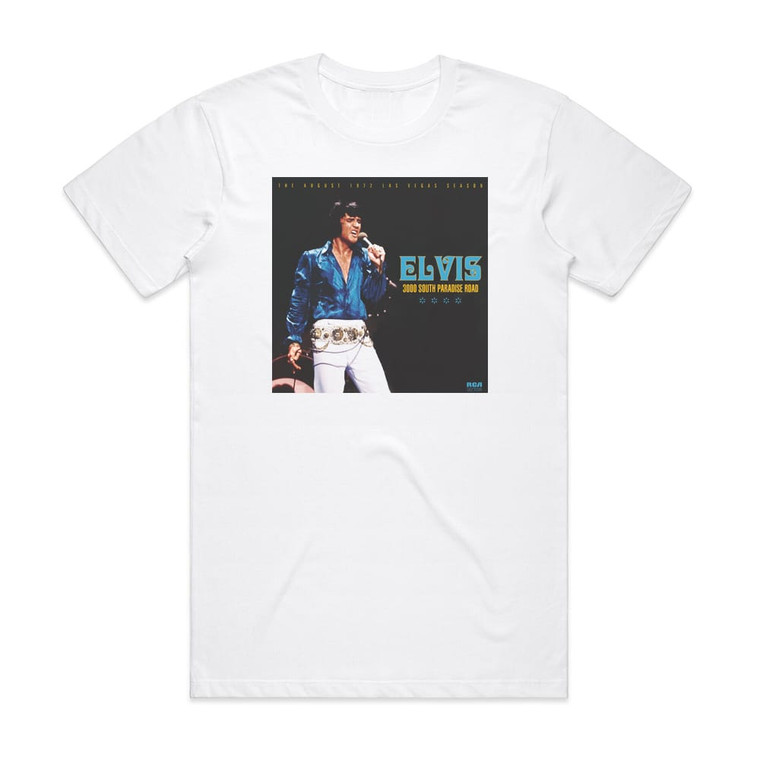 Elvis Presley 3000 South Paradise Road Album Cover T-Shirt White