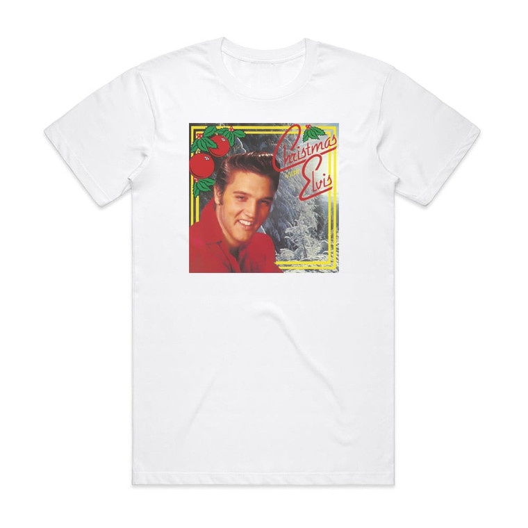 Elvis Presley Christmas With Elvis Album Cover T-Shirt White