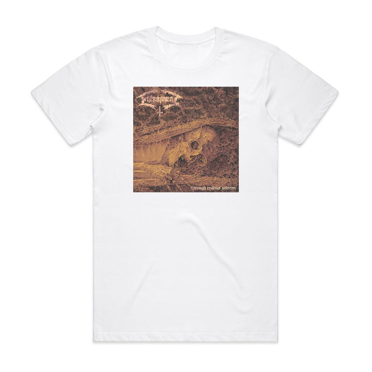 Entrapment Through Realms Unseen Album Cover T-Shirt White
