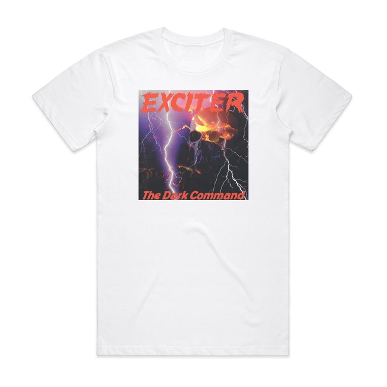 Exciter The Dark Command Album Cover T-Shirt White