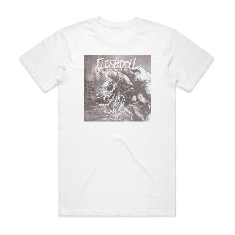 Fleshdoll Blood Red District Album Cover T-Shirt White