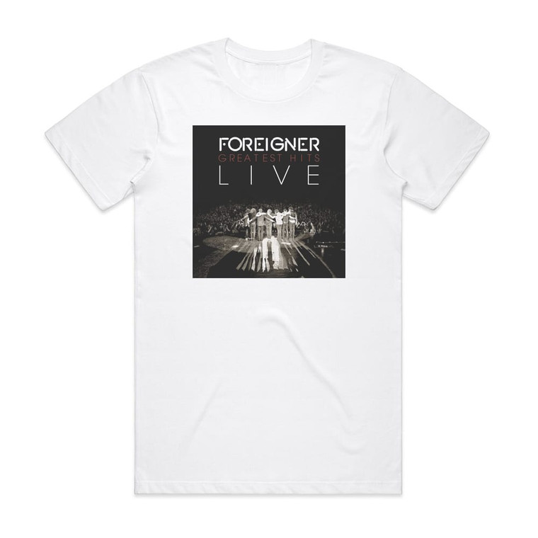 Foreigner Greatest Hits Live Album Cover T-Shirt White