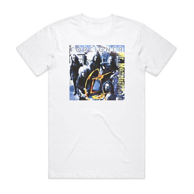 Foreigner Mr Moonlight Album Cover T-Shirt White