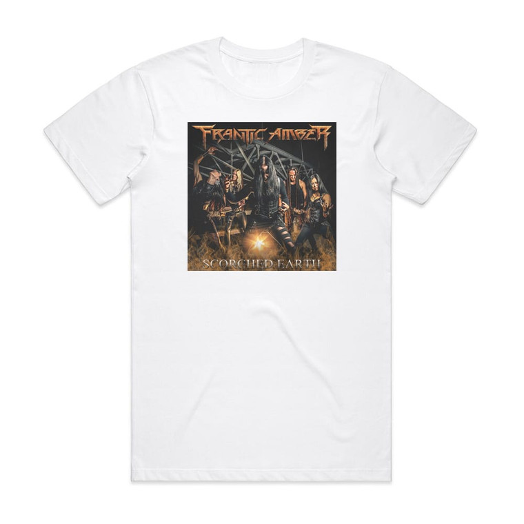 Frantic Amber Scorched Earth Album Cover T-Shirt White