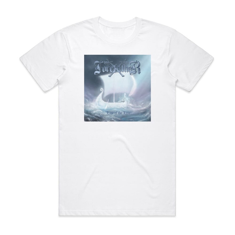 Forefather Last Of The Line Album Cover T-Shirt White