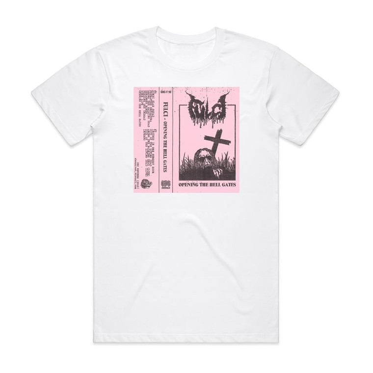Fulci Opening The Hell Gates Album Cover T-Shirt White
