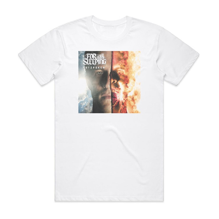 For All Those Sleeping Outspoken Album Cover T-Shirt White