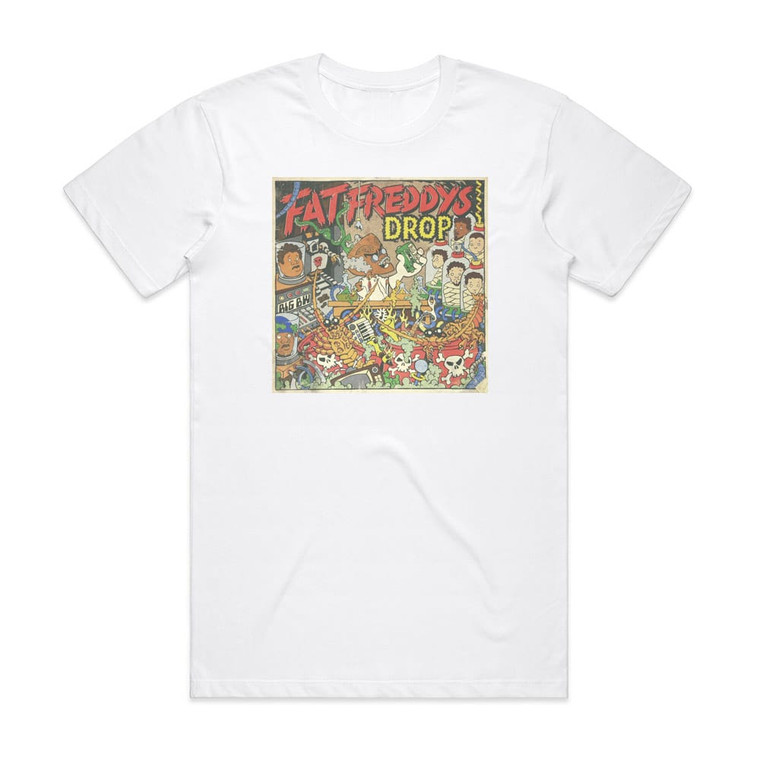 Fat Freddys Drop Dr Boondigga The Big Bw Album Cover T-Shirt White