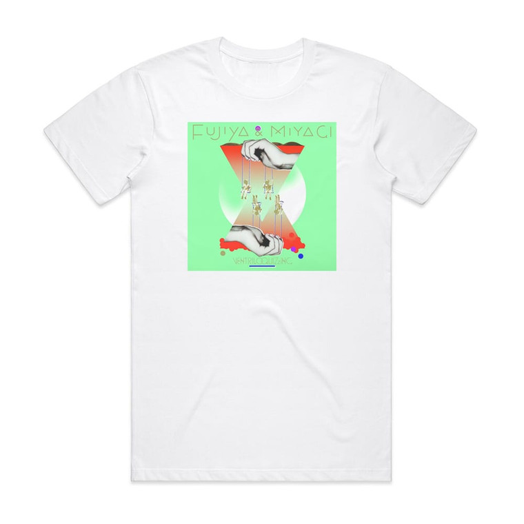 Fujiya and Miyagi Ventriloquizzing Album Cover T-Shirt White