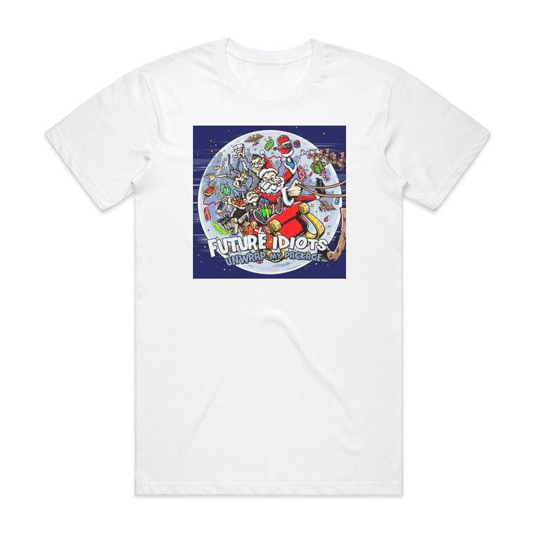 Future Idiots Unwrap My Package Album Cover T-Shirt White