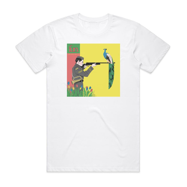 fun Aim Ignite Album Cover T-Shirt White