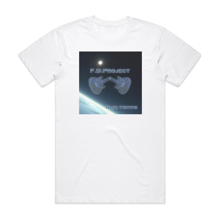 FD Project Blue Visions Album Cover T-Shirt White