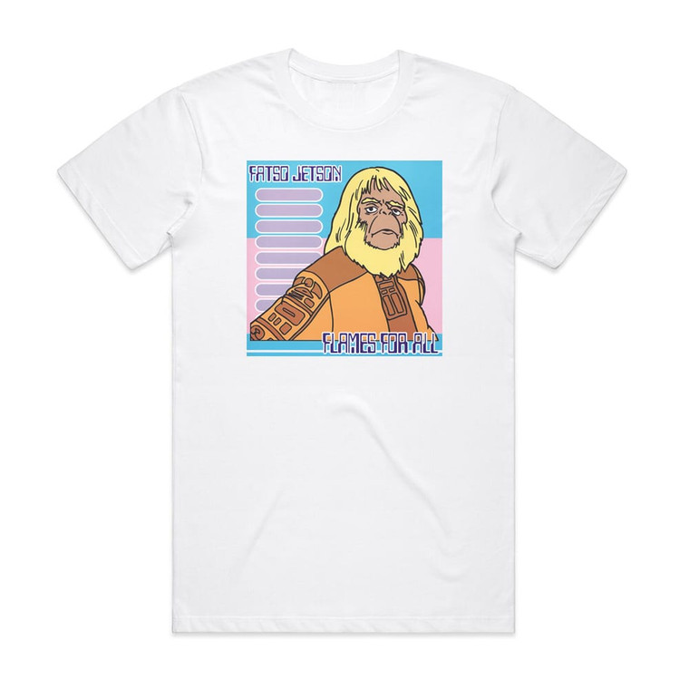 Fatso Jetson Flames For All Album Cover T-Shirt White