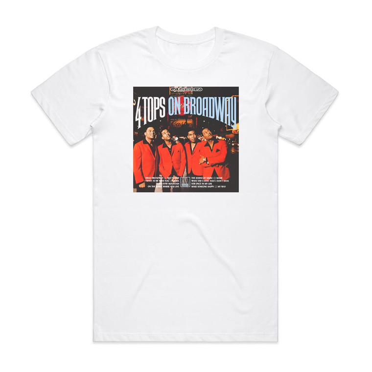 Four Tops Four Tops On Broadway Album Cover T-Shirt White