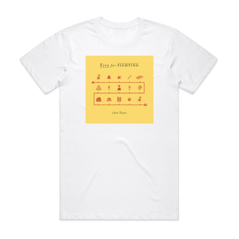 Five for Fighting 100 Years Album Cover T-Shirt White