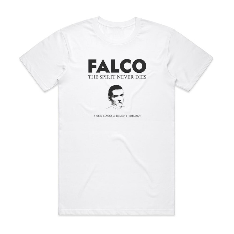 Falco The Spirit Never Dies Album Cover T-Shirt White