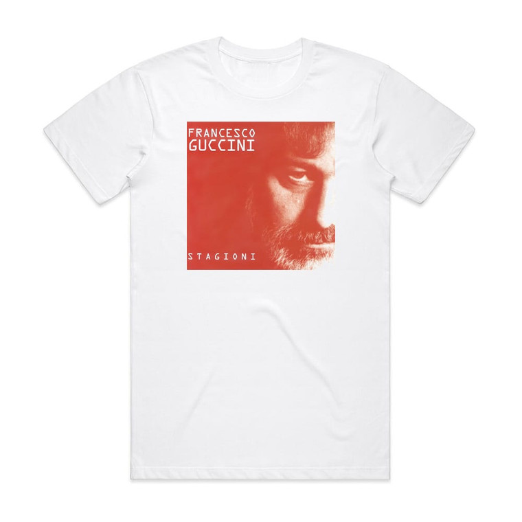 Francesco Guccini Stagioni Album Cover T-Shirt White