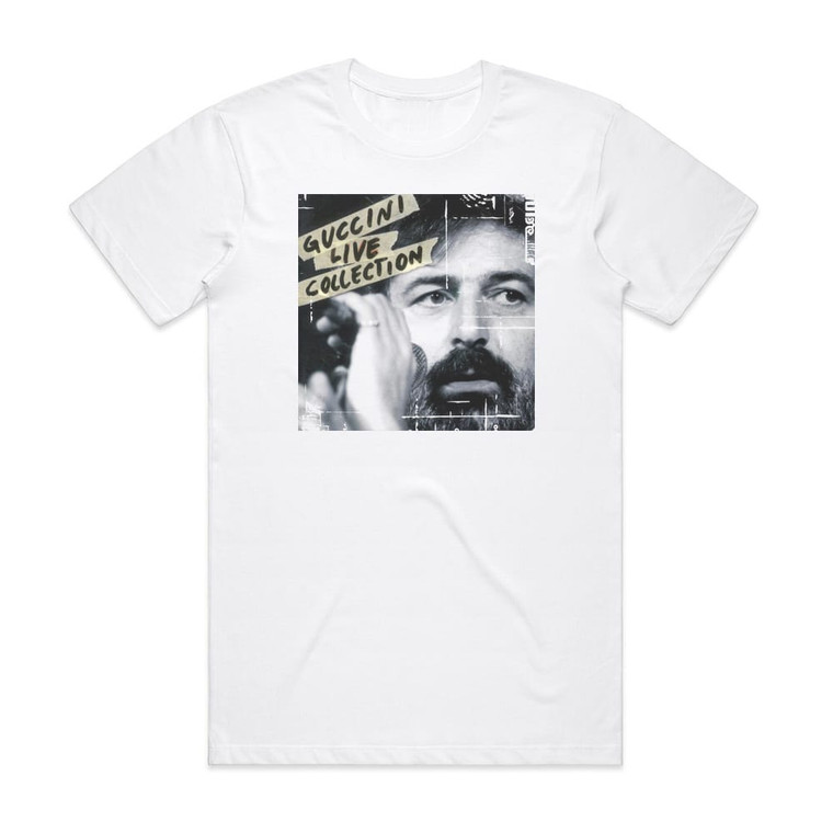 Francesco Guccini Guccini Live Collection Album Cover T-Shirt White