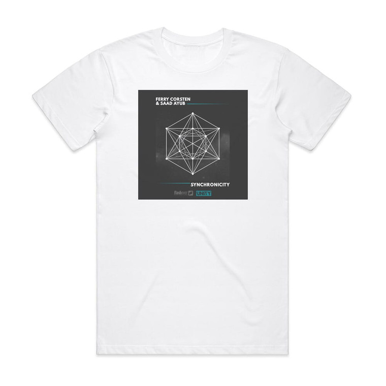Ferry Corsten Synchronicity Album Cover T-Shirt White Ferry Corsten Synchronicity Album Cover T-Shirt White
