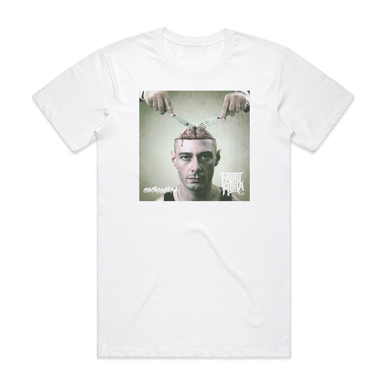Fabri Fibra Controcultura Album Cover T-Shirt White