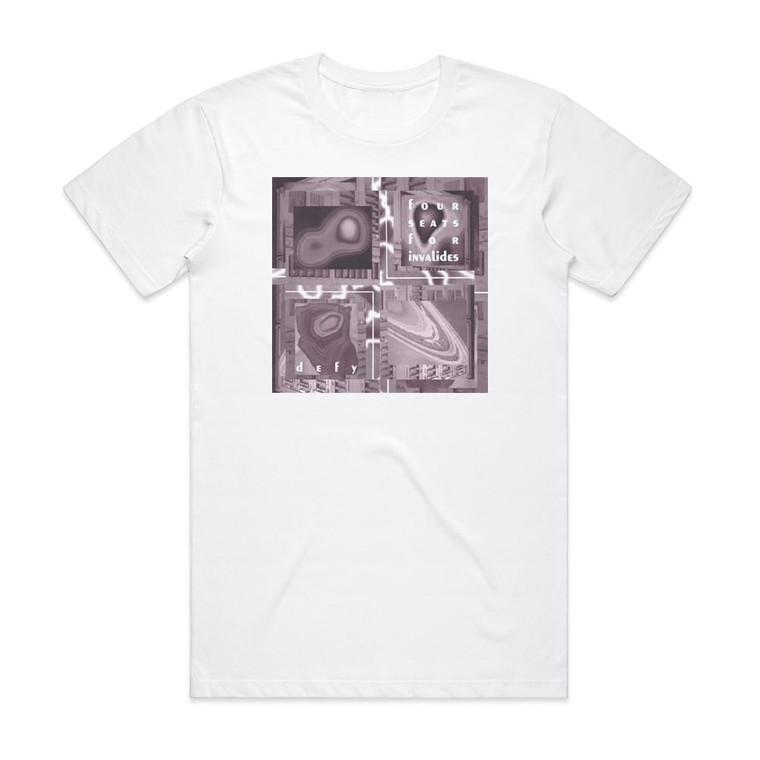 Four Seats for Invalides Defy Album Cover T-Shirt White