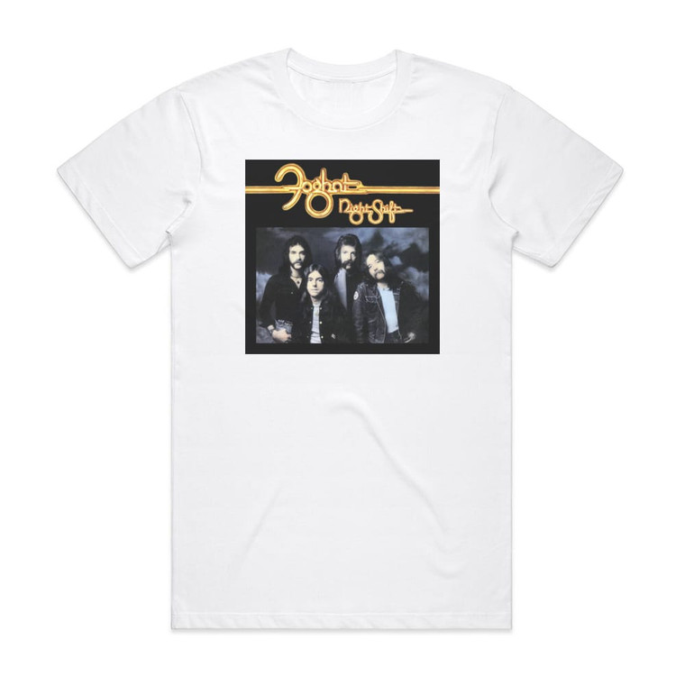 Foghat Night Shift Album Cover T-Shirt White