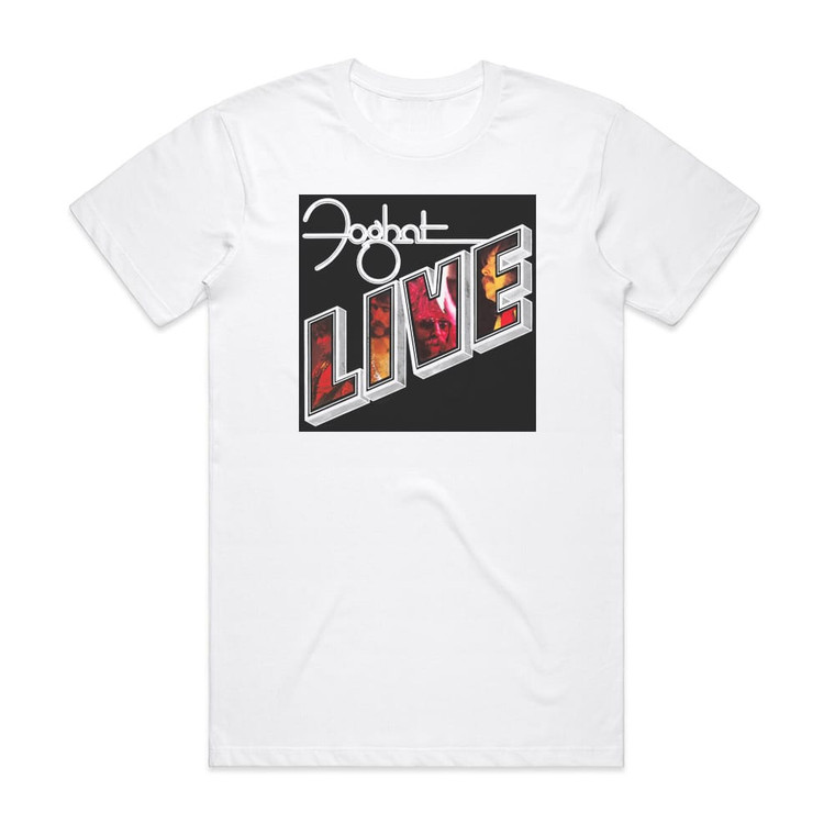 Foghat Live Album Cover T-Shirt White