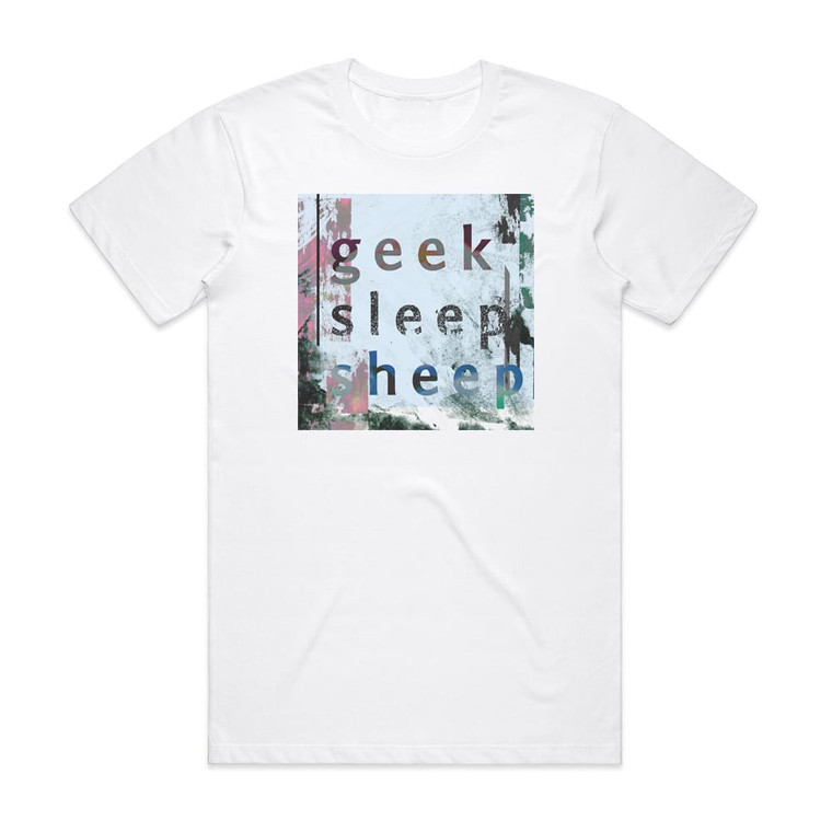 Geek Sleep Sheep Kaleidoscope Album Cover T-Shirt White