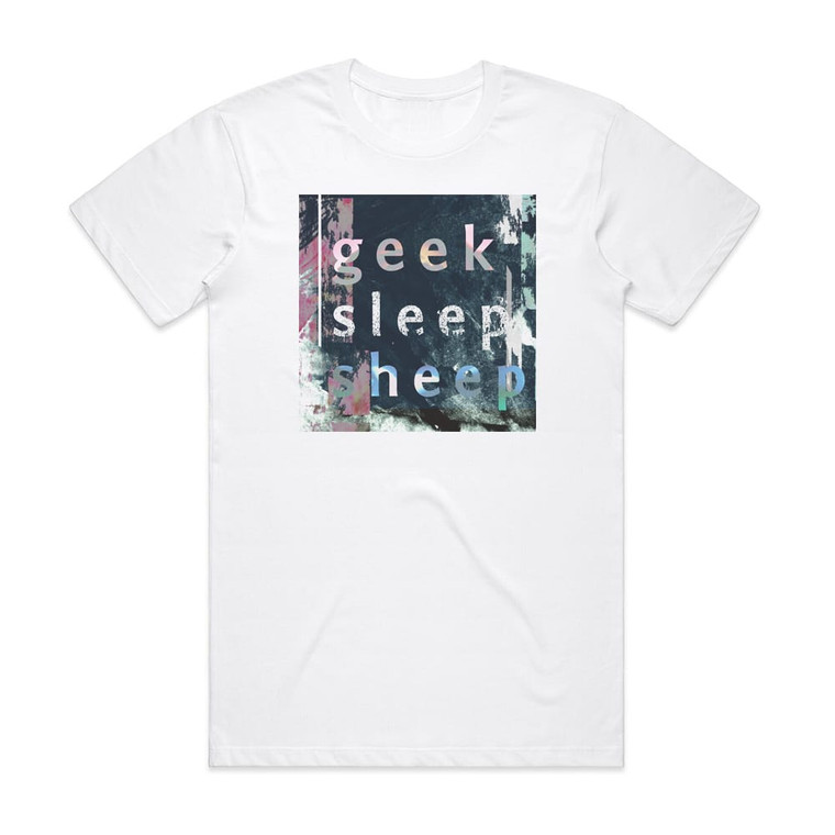 Geek Sleep Sheep Feedback Album Cover T-Shirt White