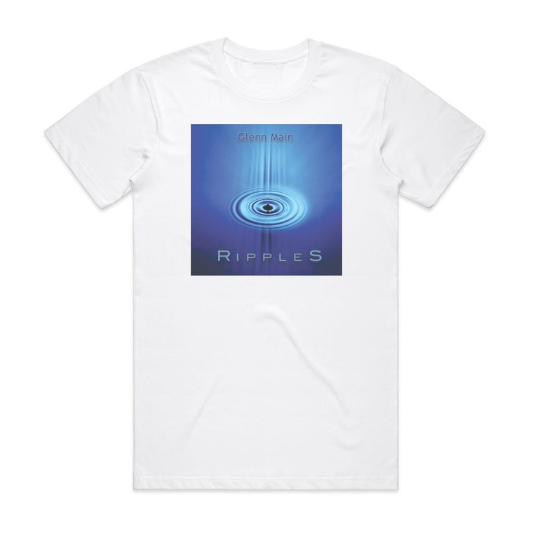 Glenn Main Ripples Album Cover T-Shirt White