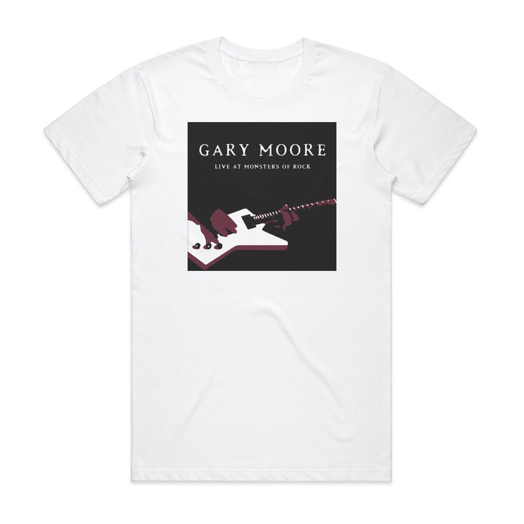 Gary Moore Live At Monsters Of Rock Album Cover T-Shirt White