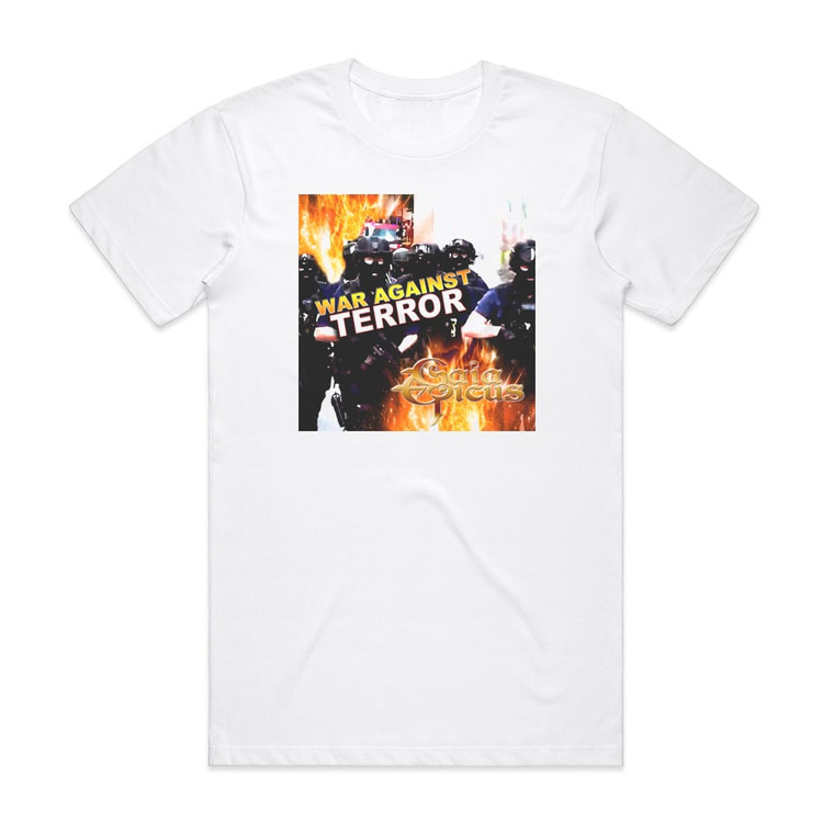 Gaia Epicus War Against Terror Album Cover T-Shirt White
