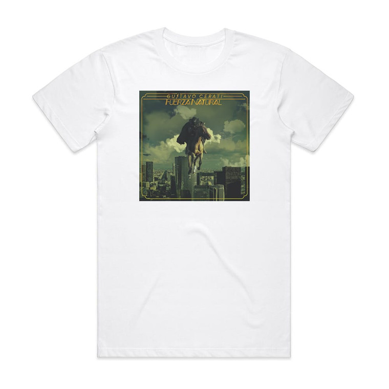 Gustavo Cerati Fuerza Natural Album Cover T-Shirt White