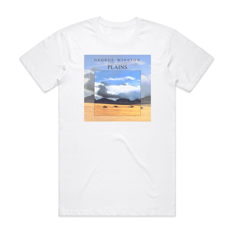 George Winston Plains Album Cover T-Shirt White