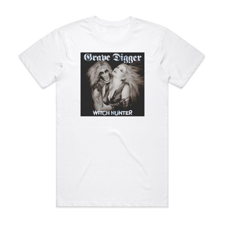 Grave Digger Witch Hunter 1 Album Cover T-Shirt White