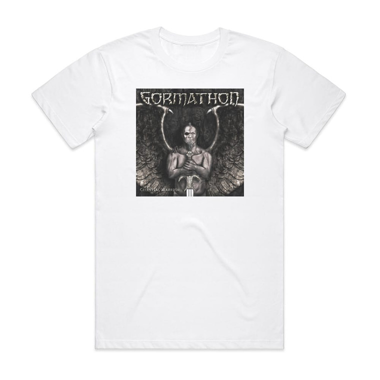 Gormathon Celestial Warrior Album Cover T-Shirt White