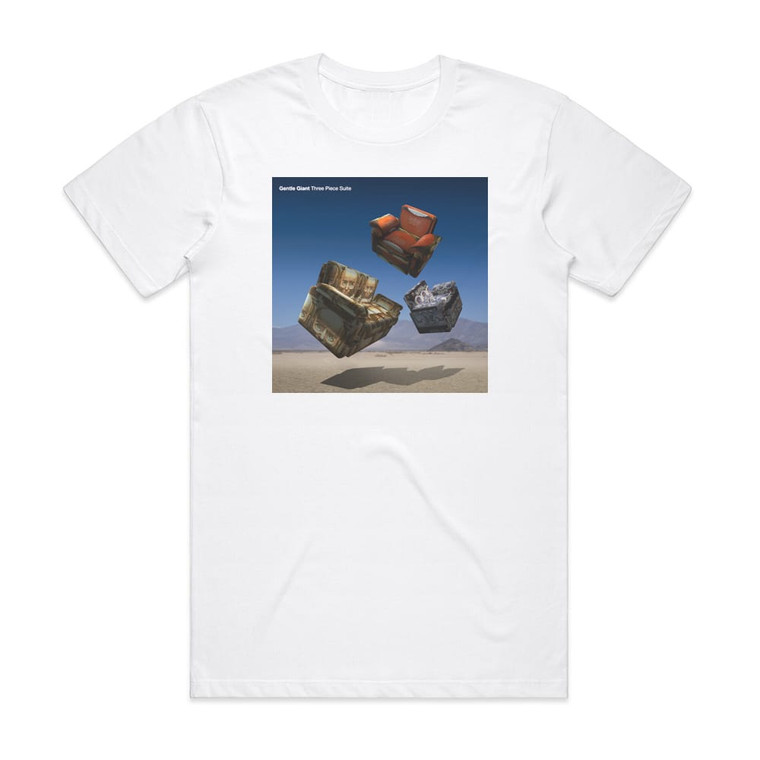 Gentle Giant Three Piece Suite Album Cover T-Shirt White
