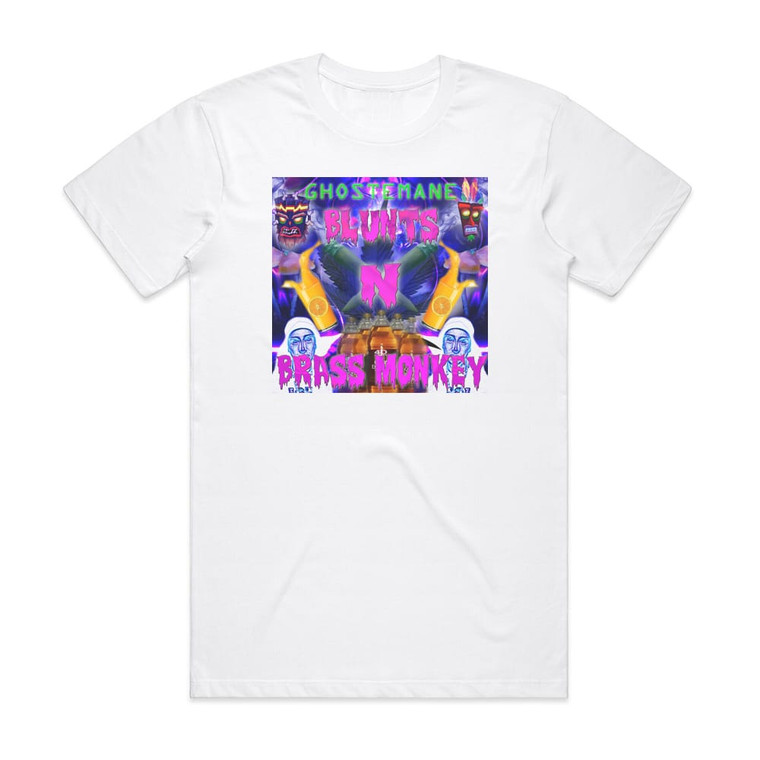 GHOSTEMANE Blunts N Brass Monkey Album Cover T-Shirt White