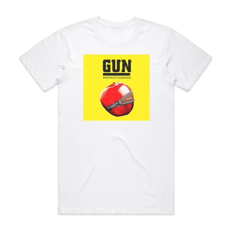 Gun Favourite Pleasures 1 Album Cover T-Shirt White