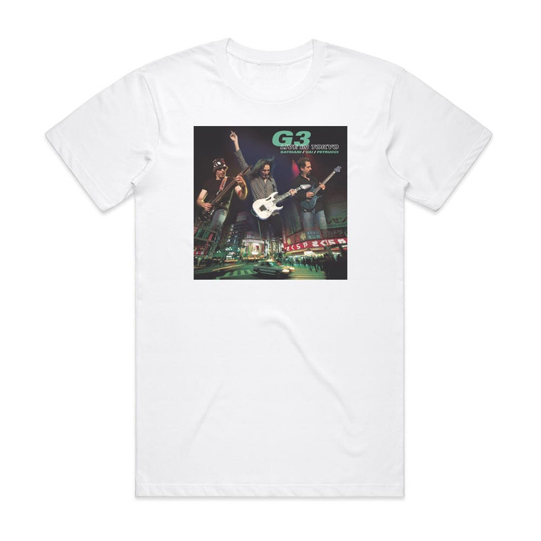 G3 G3 Live In Tokyo Album Cover T-Shirt White