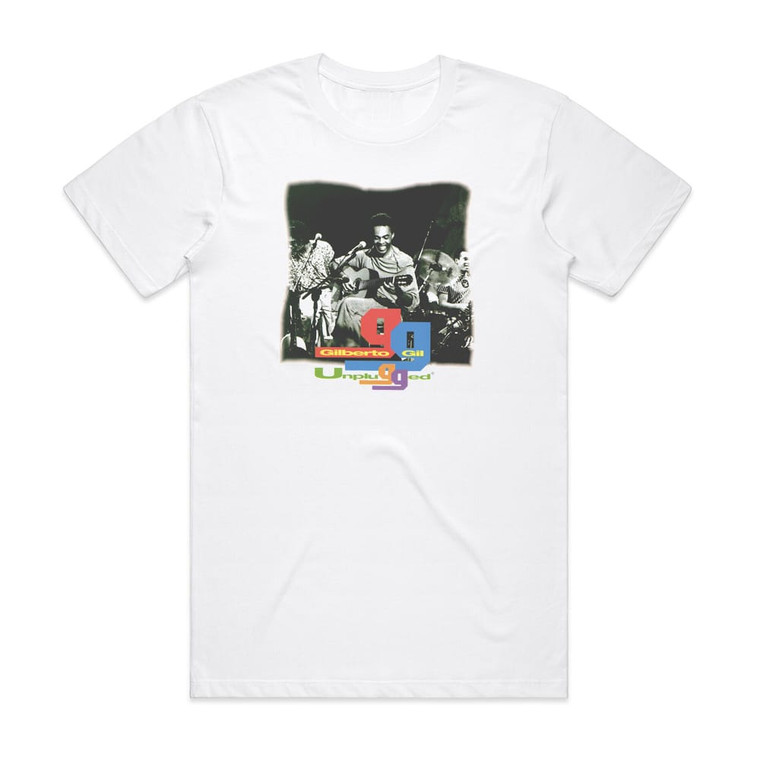 Gilberto Gil Unplugged Album Cover T-Shirt White Gilberto Gil Unplugged Album Cover T-Shirt White