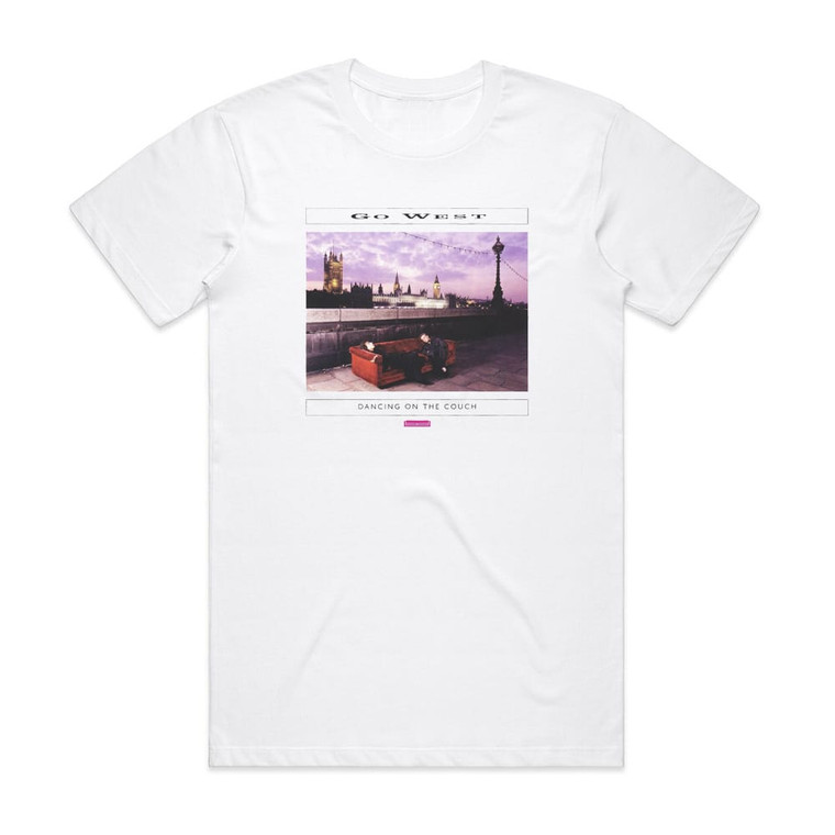 Go West Dancing On The Couch Album Cover T-Shirt White