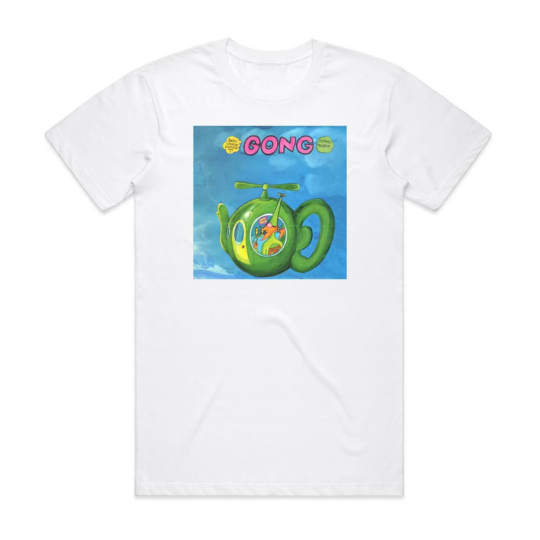 Gong Flying Teapot Radio Gnome Invisible Part 1 Album Cover T-Shirt White